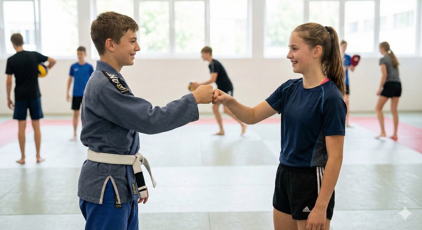 Jugendliche beim Sport/BJJ - Fairness und Respekt
