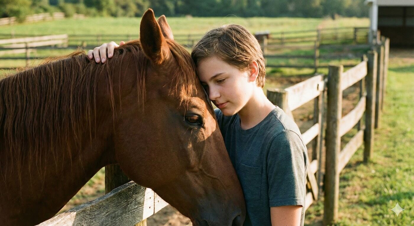 Kind mit Pferd - Tiergestützte Pädagogik